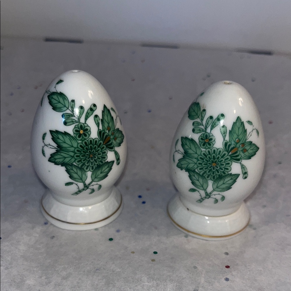 Herend vintage salt and pepper set..